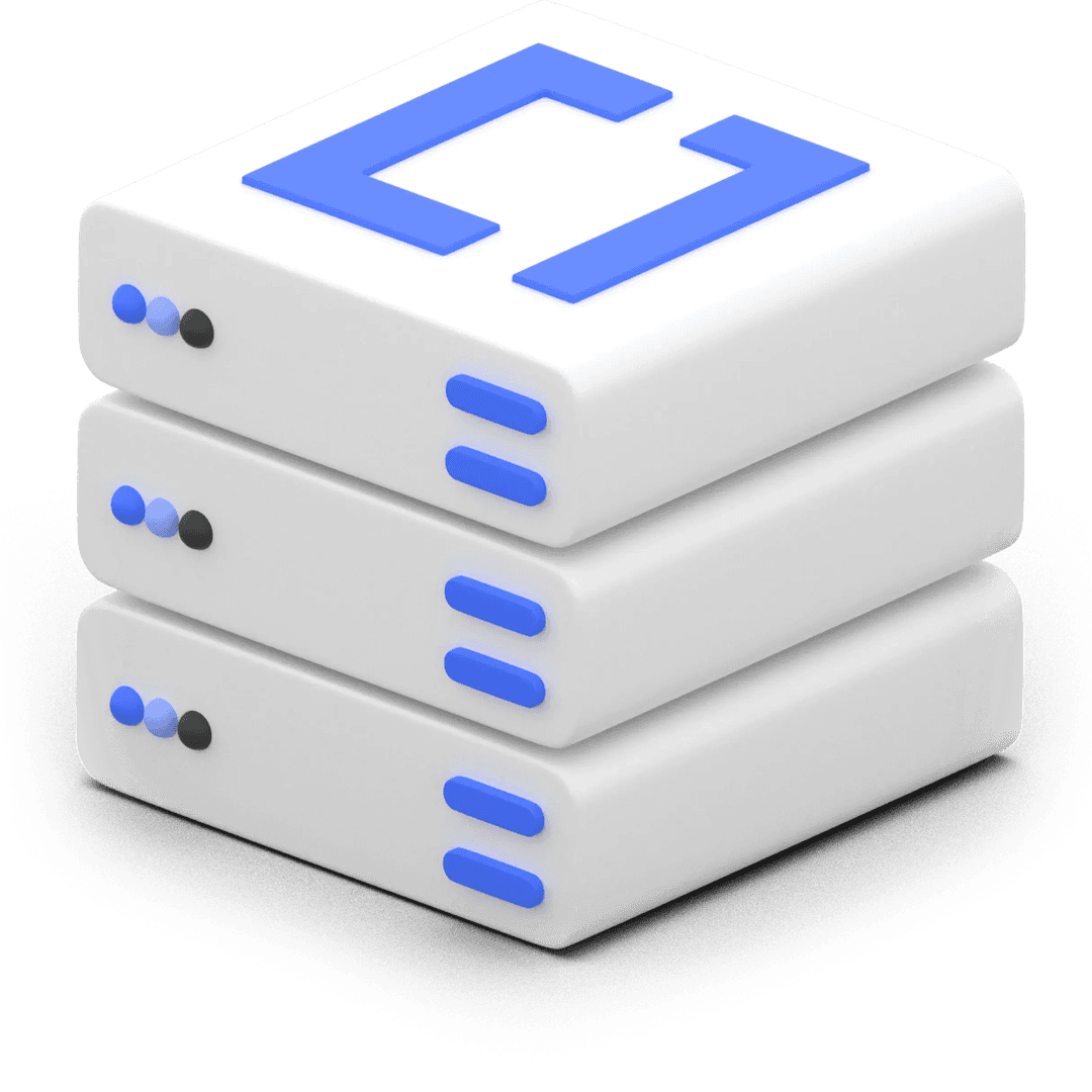 3D Server Stack Illustration